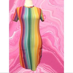 Rainbow Body Con Dress / Sun Dress